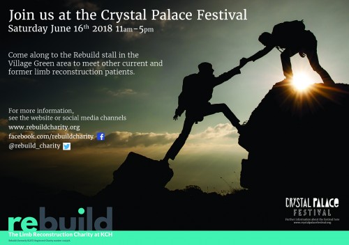 Meet Rebuild at the Crystal Palace Festival, June 16th
