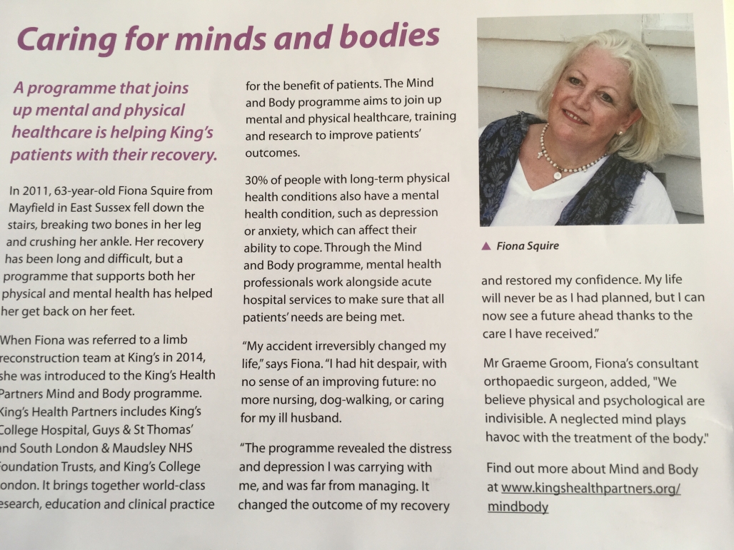 Former limb reconstruction patient speaks to @King’s magazine